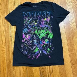 Marvel Black Graphic Tee - Short Sleeve